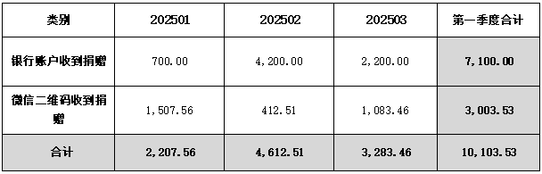 2025年第一季度财务披露